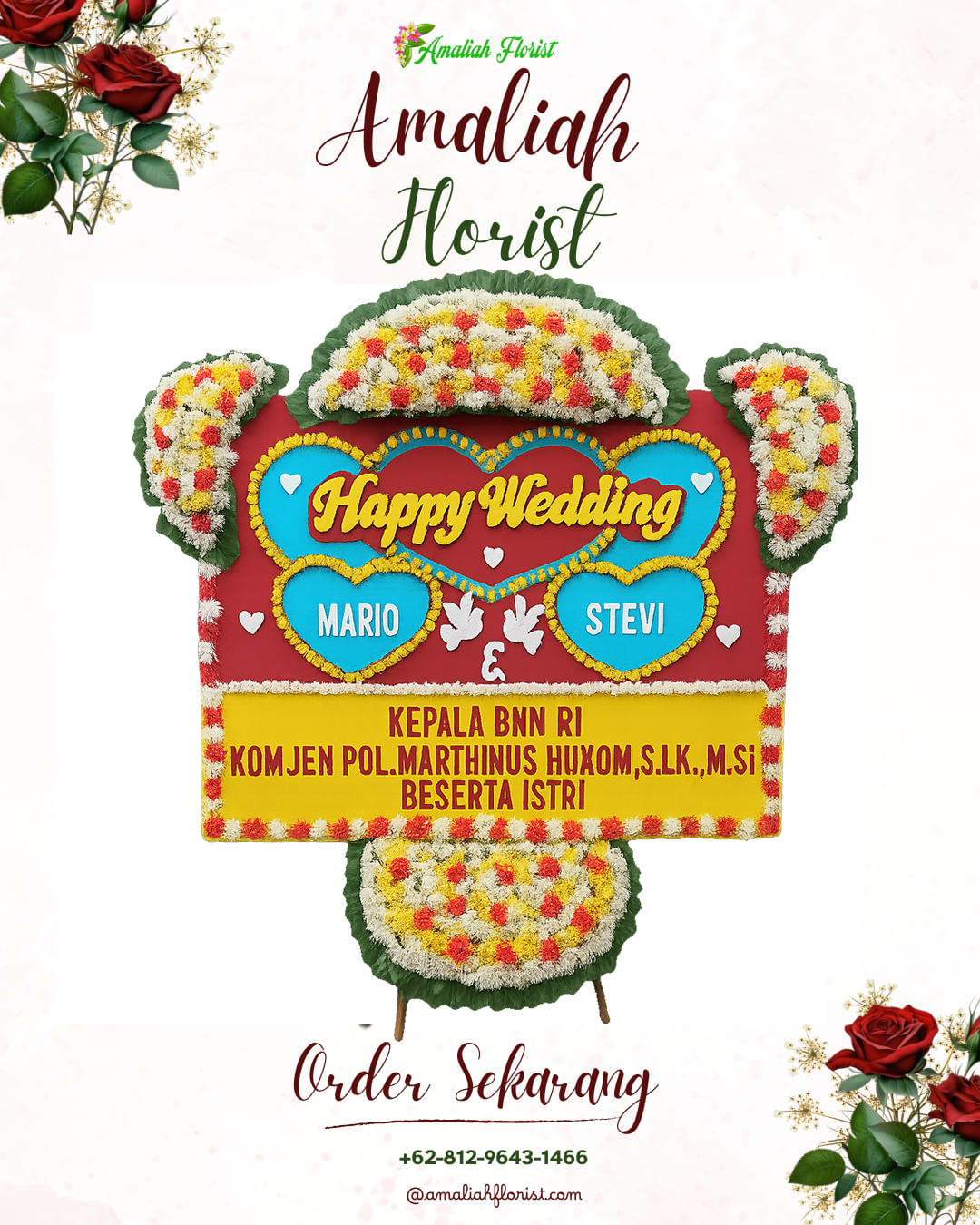 Papan Bunga Pernikahan Pagerbarang